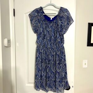 Gorgeous blue paisley dress size 14 perfect for spring showers